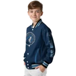 custom minnesota timberwolves chevron arrow midnight blue varsity jacket best selling.webp