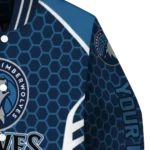 custom minnesota timberwolves hexagon grid midnight blue varsity jacket best selling.webp