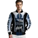 custom minnesota timberwolves mesh effect midnight blue black bomber jacket best selling