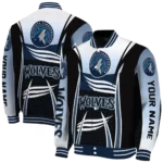 custom minnesota timberwolves mesh effect midnight blue black varsity jacket best selling.webp