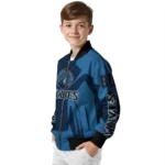 custom minnesota timberwolves spider mark midnight blue bomber jacket best selling