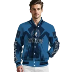 custom minnesota timberwolves spider mark midnight blue varsity jacket best selling.webp