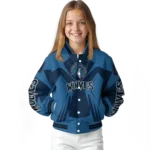 custom minnesota timberwolves spider mark midnight blue varsity jacket best selling.webp