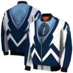 custom minnesota timberwolves v stripes midnight blue white bomber jacket best selling