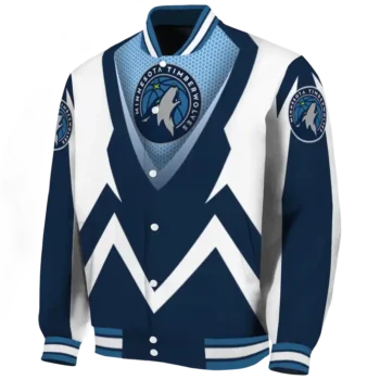 custom minnesota timberwolves v stripes midnight blue white varsity jacket best selling.webp