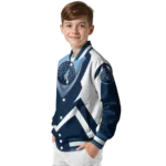 custom minnesota timberwolves v stripes midnight blue white varsity jacket best selling.webp