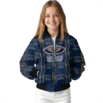 custom new orleans pelicans bolt stripe navy bomber jacket best selling