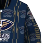 custom new orleans pelicans bolt stripe navy varsity jacket best selling.webp
