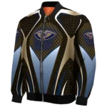 custom new orleans pelicans mesh chest black bomber jacket best selling