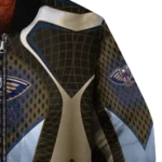 custom new orleans pelicans mesh chest black bomber jacket best selling