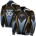 custom new orleans pelicans mesh chest black varsity jacket best selling.webp