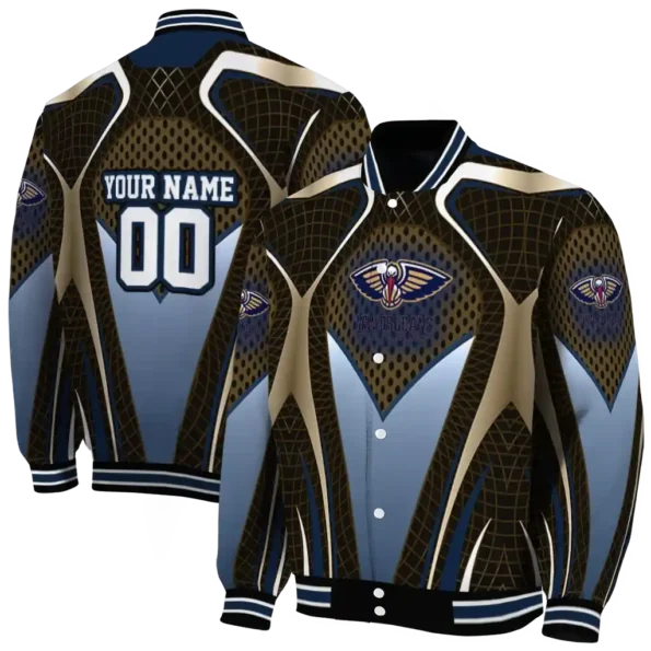 custom new orleans pelicans mesh chest black varsity jacket fashion forward.webp