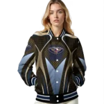 custom new orleans pelicans mesh chest black varsity jacket best selling.webp