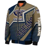 custom new orleans pelicans star burst navy bomber jacket best selling