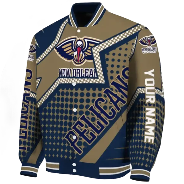 custom new orleans pelicans star burst navy varsity jacket best selling.webp