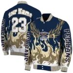 custom new orleans pelicans winged blaze navy white varsity jacket best selling.webp