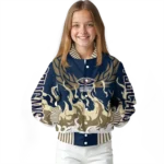 custom new orleans pelicans winged blaze navy white varsity jacket best selling.webp