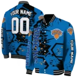 custom new york knicks hexagon cluster blue black varsity jacket best selling.webp