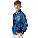 custom new york knicks hexagon cluster blue black varsity jacket best selling.webp