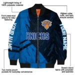 custom new york knicks hexagon mesh blue black bomber jacket best selling
