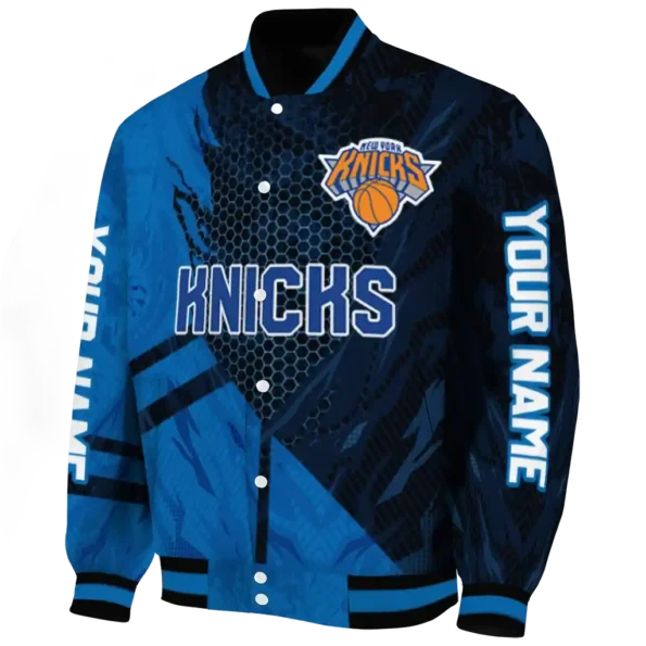 custom new york knicks hexagon mesh blue black varsity jacket best selling.webp