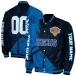 custom new york knicks hexagon mesh blue black varsity jacket best selling.webp