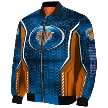 custom new york knicks power plate blue bomber jacket best selling