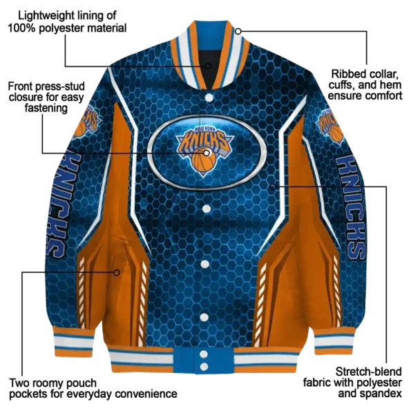 custom new york knicks power plate blue varsity jacket new arrival.webp