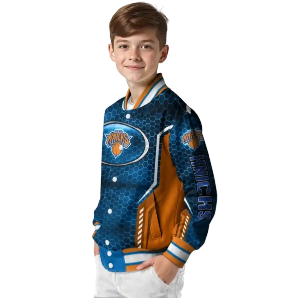 custom new york knicks power plate blue varsity jacket trendy.webp