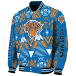custom new york knicks pyramid shapes blue varsity jacket best selling.webp