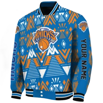 custom new york knicks pyramid shapes blue varsity jacket best selling.webp