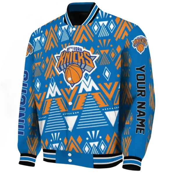 custom new york knicks pyramid shapes blue varsity jacket best selling.webp