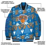 custom new york knicks pyramid shapes blue varsity jacket best selling.webp
