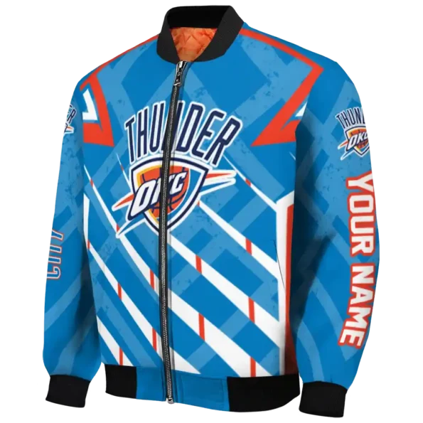 custom oklahoma city thunder chevron angles blue bomber jacket best selling
