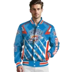 custom oklahoma city thunder chevron angles blue varsity jacket best selling.webp