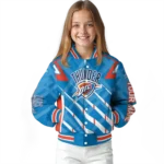 custom oklahoma city thunder chevron angles blue varsity jacket best selling.webp