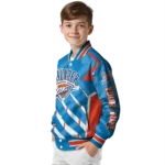 custom oklahoma city thunder chevron angles blue varsity jacket best selling.webp