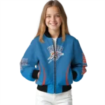 custom oklahoma city thunder chevron arrow blue bomber jacket best selling