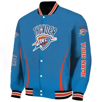 custom oklahoma city thunder chevron arrow blue varsity jacket best selling.webp