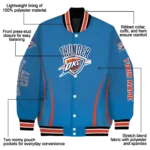 custom oklahoma city thunder chevron arrow blue varsity jacket best selling.webp