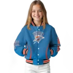 custom oklahoma city thunder chevron arrow blue varsity jacket best selling.webp