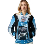 custom oklahoma city thunder mesh effect blue black varsity jacket best selling.webp