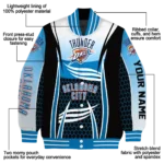 custom oklahoma city thunder mesh effect blue black varsity jacket best selling.webp