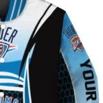 custom oklahoma city thunder mesh effect blue black varsity jacket best selling.webp