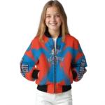 custom oklahoma city thunder spider mark blue bomber jacket best selling