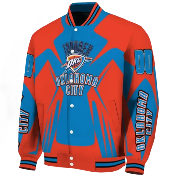 custom oklahoma city thunder spider mark blue varsity jacket best selling.webp