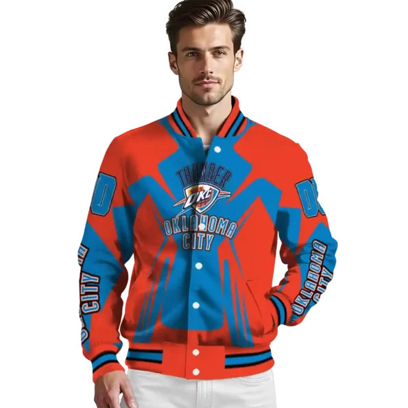 custom oklahoma city thunder spider mark blue varsity jacket high quality.webp