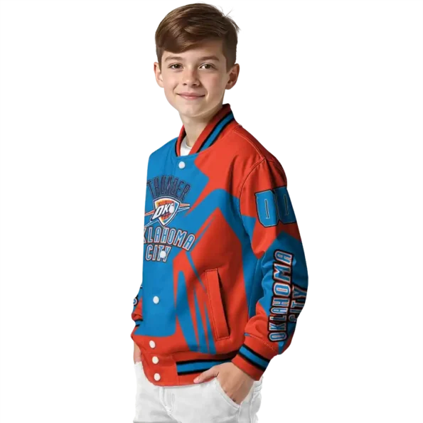 custom oklahoma city thunder spider mark blue varsity jacket trendy.webp