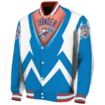 custom oklahoma city thunder v stripes blue white varsity jacket best selling.webp