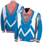custom oklahoma city thunder v stripes blue white varsity jacket best selling.webp
